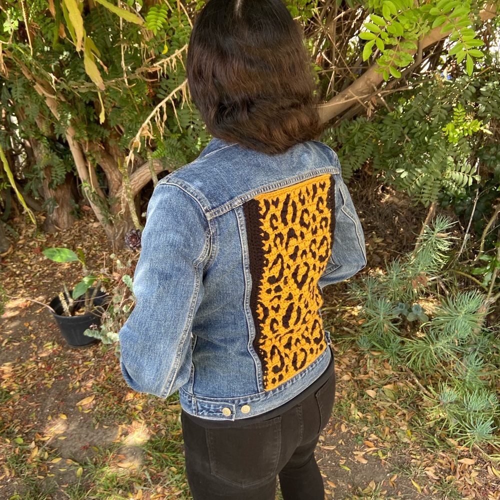 🐆 Leopard crochet mosaic jacket 🐆 - Picture 7 of 11
